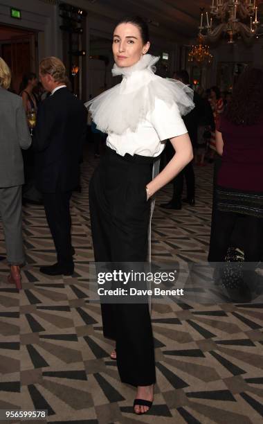 Erin O'Connor attending the annual Veuve Clicquot Business Woman Award at Claridge's Hotel on May 9, 2018 in London, England.