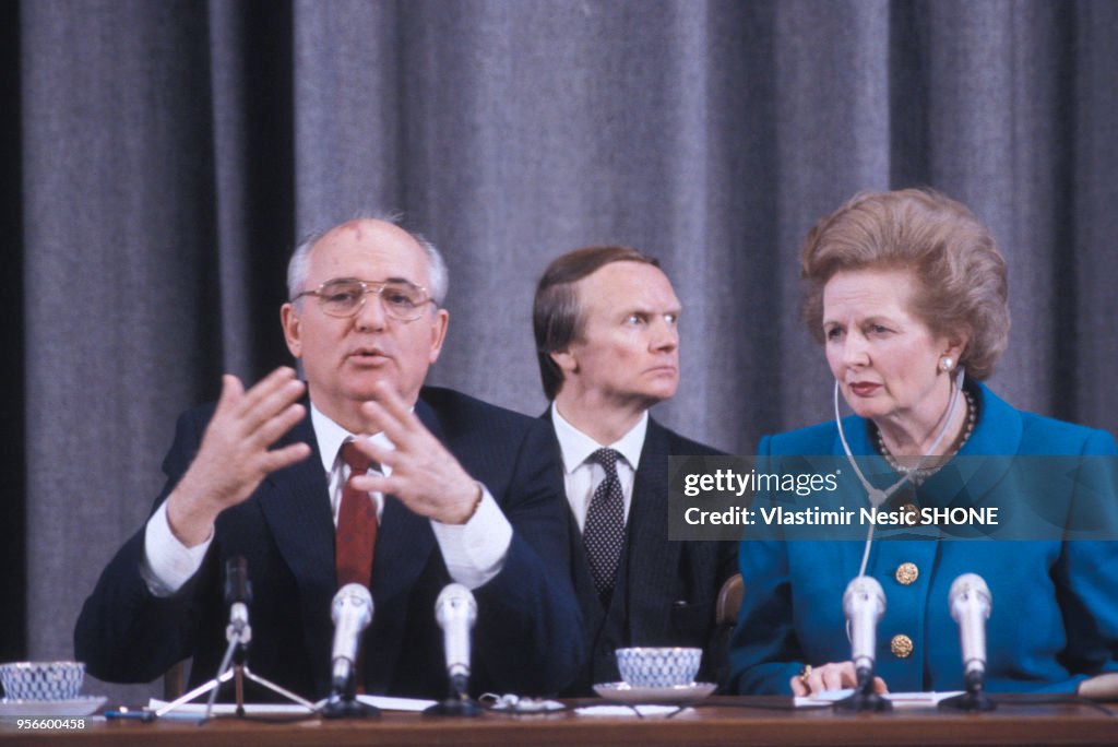 Mikhaïl Gorbatchev et Margaret Thatcher à Moscou