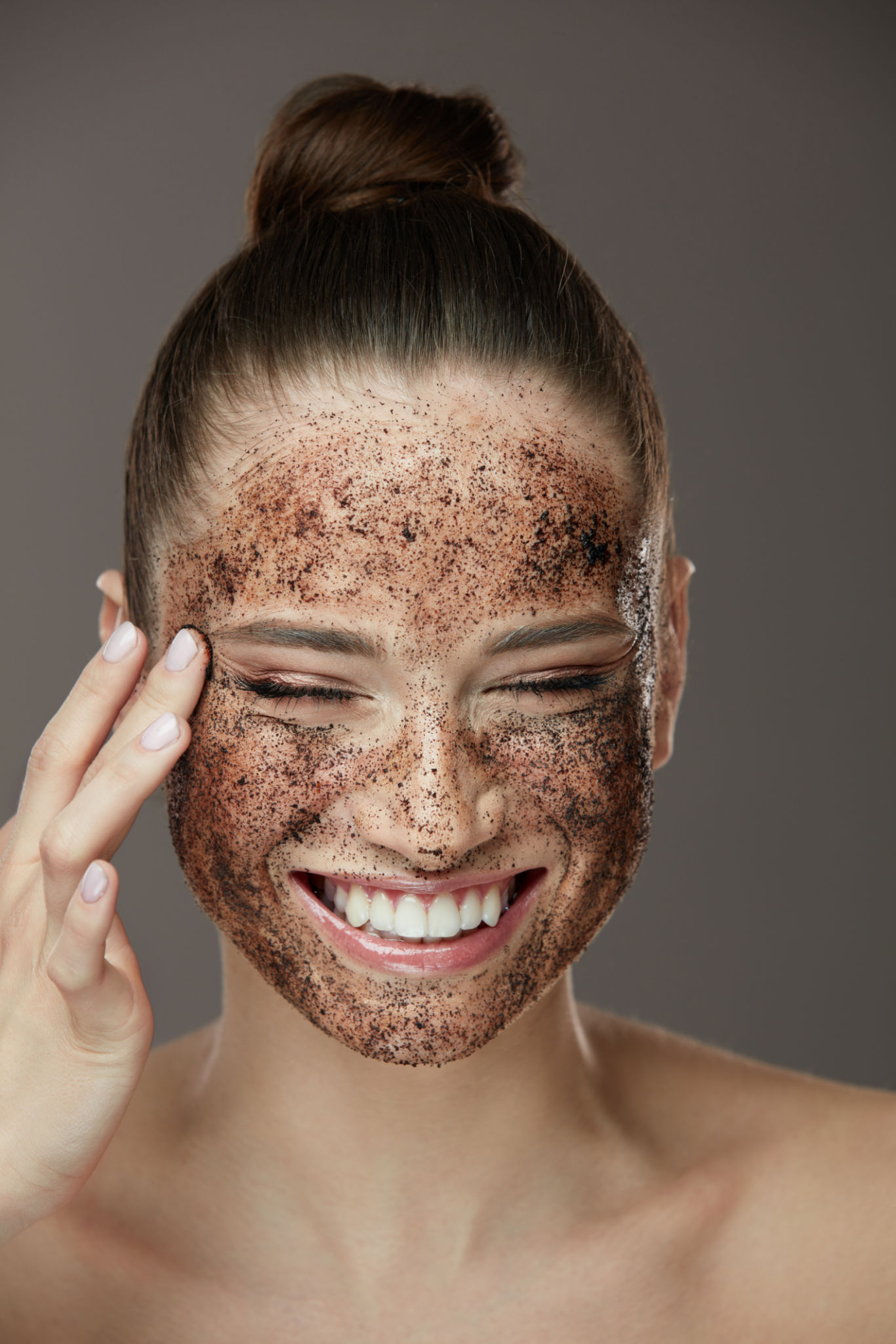 using skin scrubber