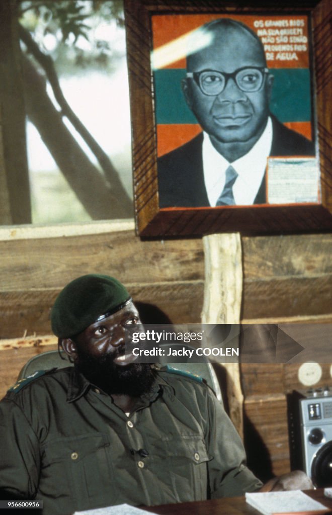 Le chef nationaliste et fondateur de l'U.N.I.T.A. Jonas Savimbi