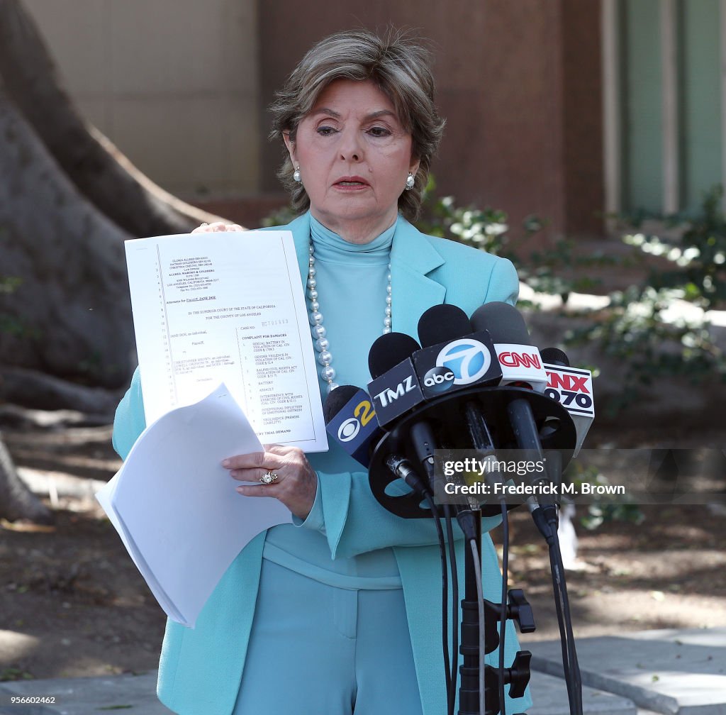 Attorney Gloria Allred Holds Press Conference For Woman Who Alleges She Was Sexually Assaulted At Singer Chris Brown's House