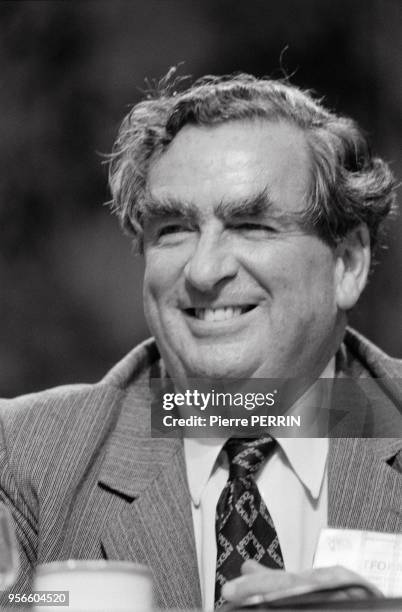 Denis Healey, politicien du Parti travailliste, en septembre 1981 à Brighton, Etats-Unis.