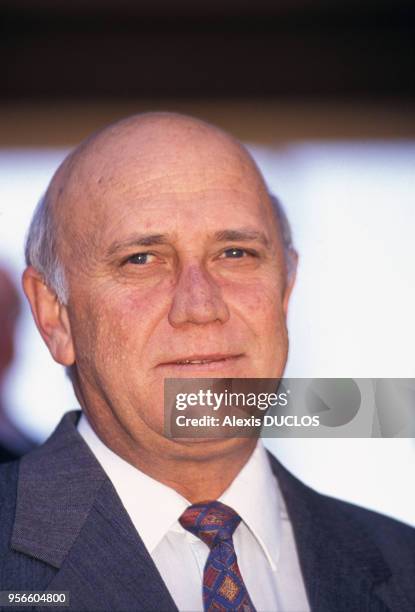 Frederik de Klerk, président de la République d'Afrique du Sud, le 3 septembre 1990, Afrique du Sud.