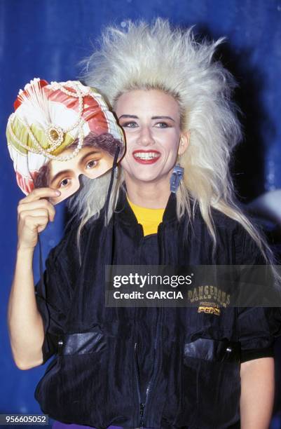 Jennifer Batten, guitariste de Michael jackson à Rotterdam en juillet 1992, Pays-Bas.