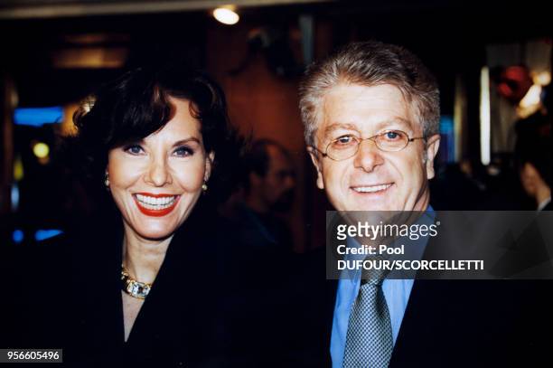 Denise Fabre et son époux Francis Vandenhende lors de la soirée des 7 d'Or de la télévision le 2 octobre 1999 à Paris, France.
