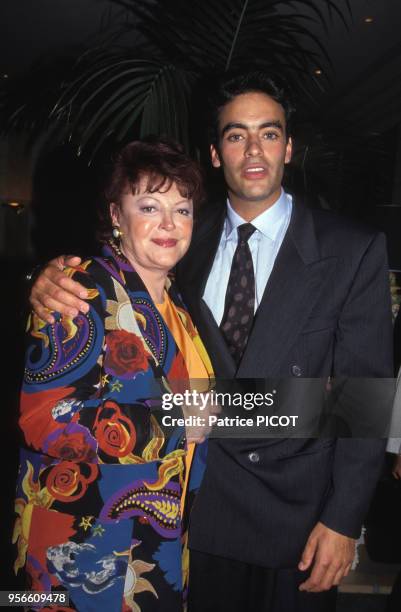 Régine et Anthony Delon aux Bouffes du Nord en septembre 1993 à Paris, France.