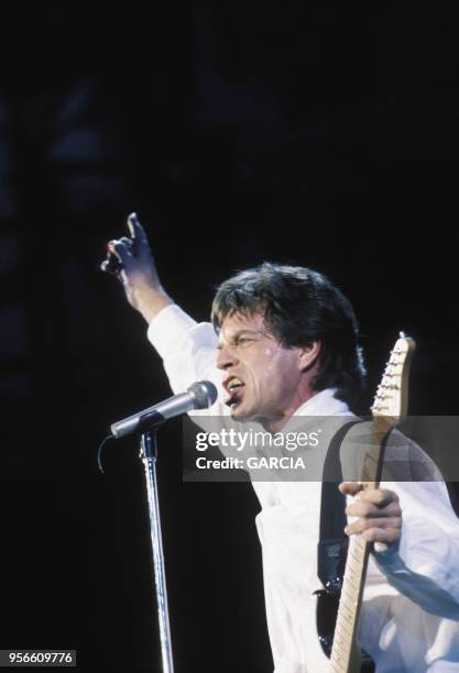 Les Rolling Stones en concert à Philadelphie en septembre 1989, Etats-Unis.