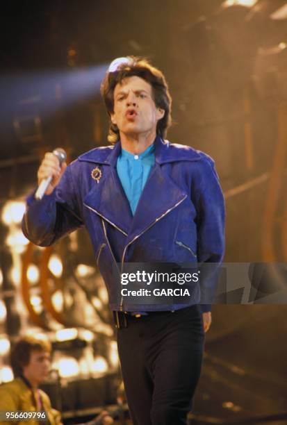 Les Rolling Stones en concert à Philadelphie en septembre 1989, Etats-Unis.