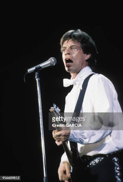Les Rolling Stones en concert à Philadelphie en septembre 1989, Etats-Unis.