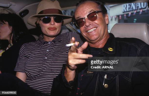 Jack Nicholson et sa compagne Rebecca Broussard à Paris en septembre 1990, France.