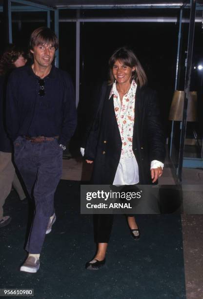 Nicolat Hulot et Dominique Cantien lors de la soirée pour les 10 ans de TF1 en juin 1990.