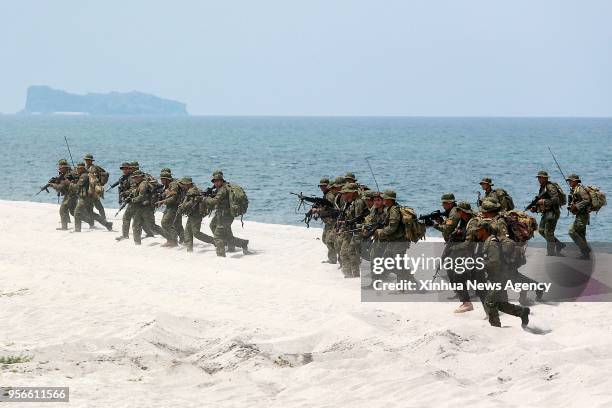 May 9, 2018 -- Filipino soldiers participate in the Amphibious Landing training as part of the 2018 Balikatan Exercises between the Philippines and...
