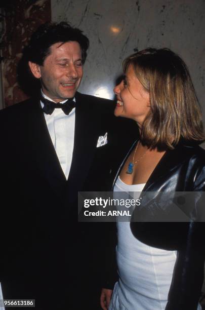 Mariage de Roman Polanski et Emmanuelle Seigner en septembre 1989 à Paris, France.