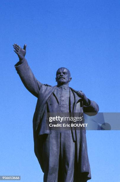 Statue de Lénine, mars 1990, Vilnius, Lituanie.