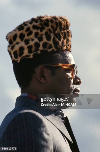 Le président Mobutu Sese Seko dans les années 1970 en République démocratique du Congo/Zaïre.