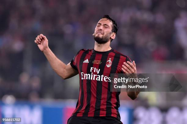 Hakan Calhanoglu of Milan looks dejected during the TIM Cup - Coppa Italia final match between Juventus and AC Milan at Stadio Olimpico, Rome, Italy...