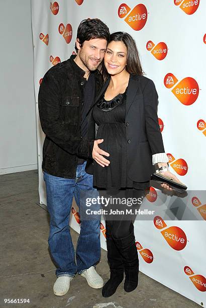 Actors Greg Vaughan and Touriya Haoud attend the EA Sports Active and Nancy O'Dell "Active For Life" benefit for The March of Dimes on January 8,...