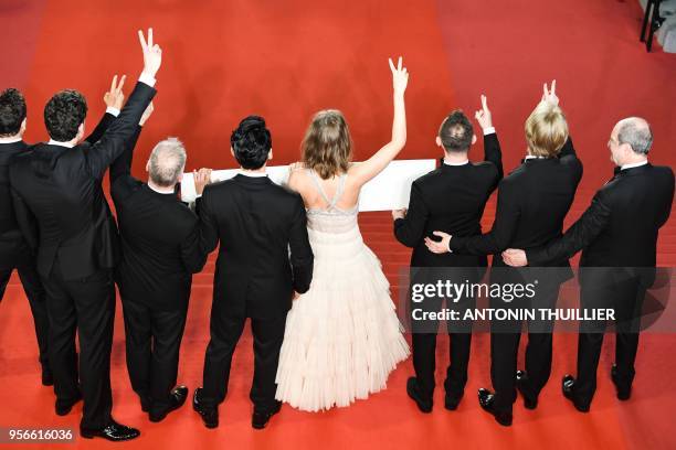 President of the Cannes Film Festival Pierre Lescure, Russian producer Ilya Stewart, Russian actor Roma Zver, Russian actress Irina Starshenbaum,...