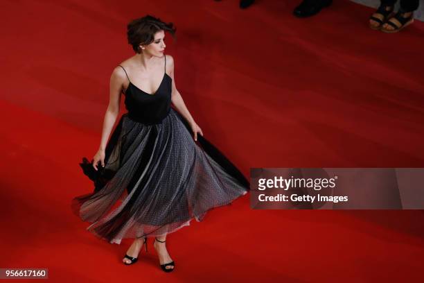 Anna Chipovskaya attends the screening of "Leto" during the 71st annual Cannes Film Festival at Palais des Festivals on May 9, 2018 in Cannes, France.
