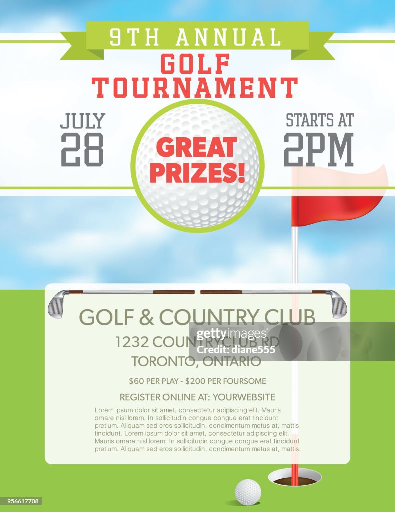 Golf Program Template Golf Tournament Template High-Res Vector Graphic - Getty Images