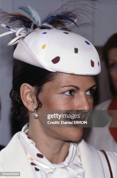Silvia Sommerlath, reine de Suède, dans les années 1980 en Suède.