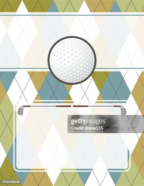 golf tournament template - golf argyle stock illustrations