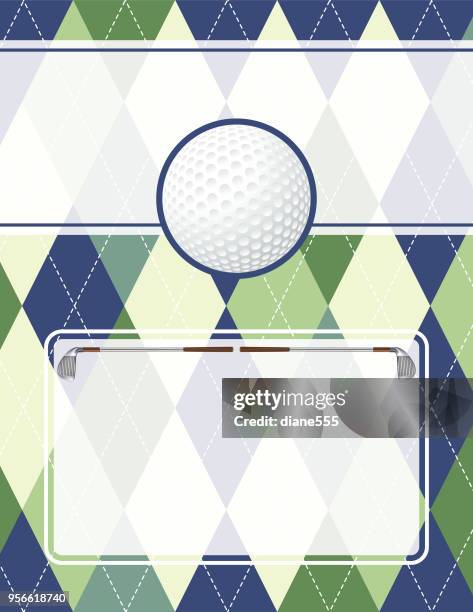 golf tournament template - golf argyle stock illustrations