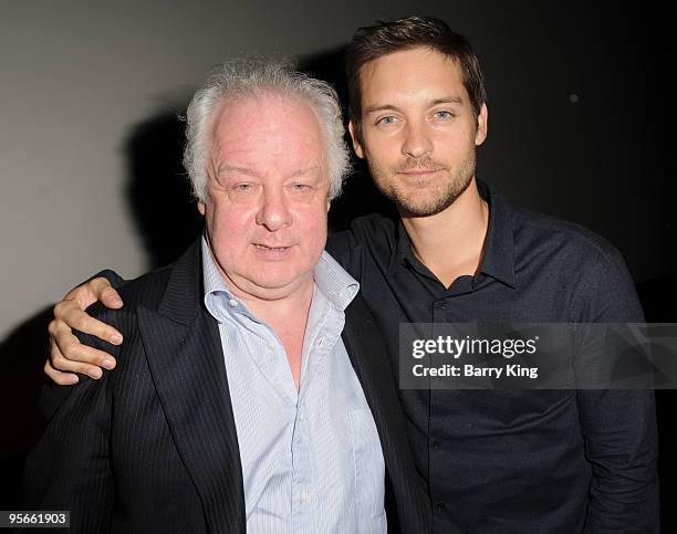 Director Jim Sheridan and actor Tobey Maguire attend American Cinematheque Q&A held at the Aero Theatre on January 8, 2010 in Santa Monica,...