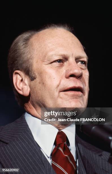 Portrait de l'homme d'Etat américain Gerald Ford, circa 1980.