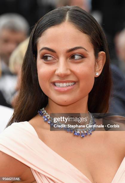 Inanna Sarkis attends the screening of "Yomeddine" during the 71st annual Cannes Film Festival at Palais des Festivals on May 9, 2018 in Cannes,...