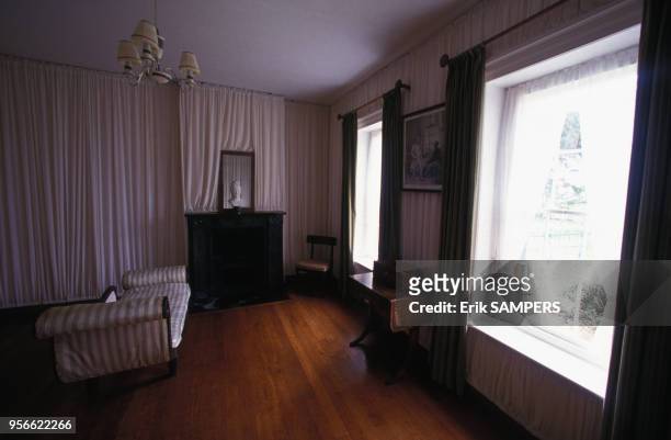 Salon de la maison Longwood où vécut Napoléon en février 1993 à Sainte-Hélène.