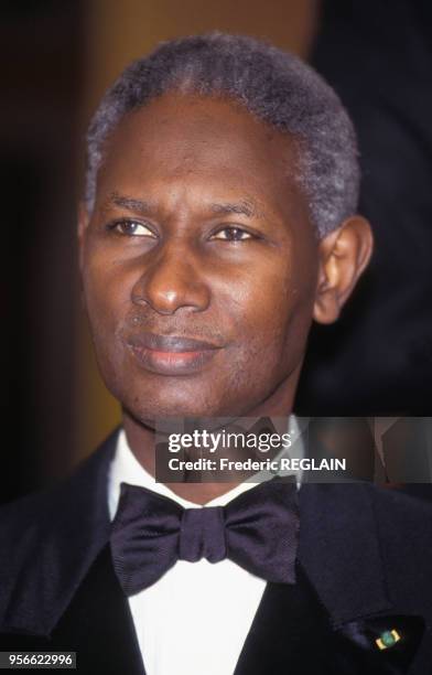 Portrait du président Abdou Diouf en juin 1991 au Sénégal.