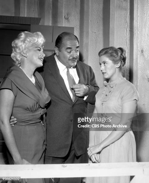 Television rural comedy The Real McCoys. Episode, The Politician, originally broadcast October 8, 1959. Pictured is Barbara Nichols , Robert...