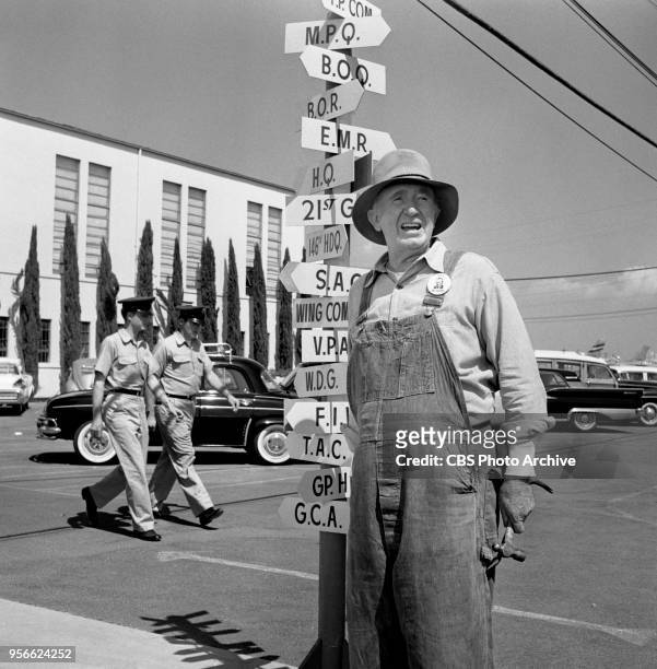 Television rural comedy The Real McCoys. Episode, The Politician, originally broadcast October 8, 1959. Pictured is Walter Brennan as .