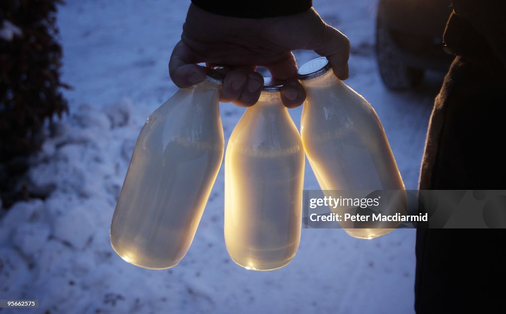 Milkman Braves The Icy Conditions To Get Staple Foods To Villagers