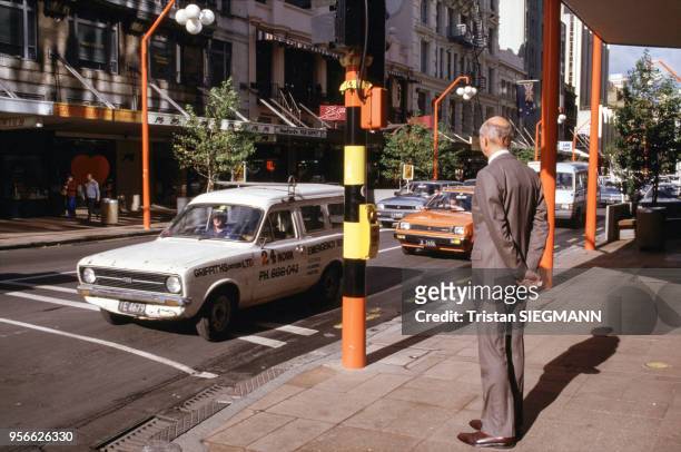 Avenue en juillet 1985 à Auckland en Nouvelle-Zélande.