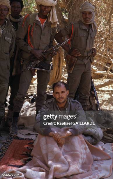 Pilote libyen prisonnié en janvier 1987 à N'Djamena au Tchad.