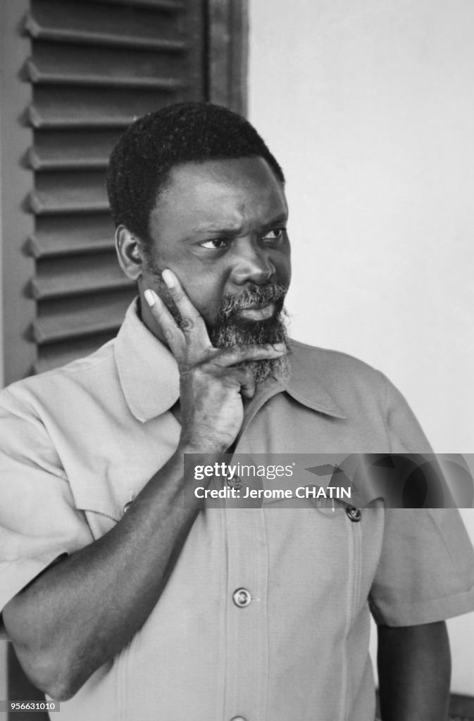 AngeFélix Patassé, leader de l'opposition, parcourt la campagne pour