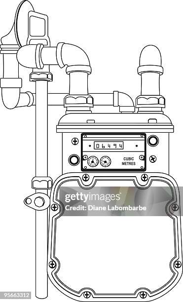 gas meters - fare stock illustrations