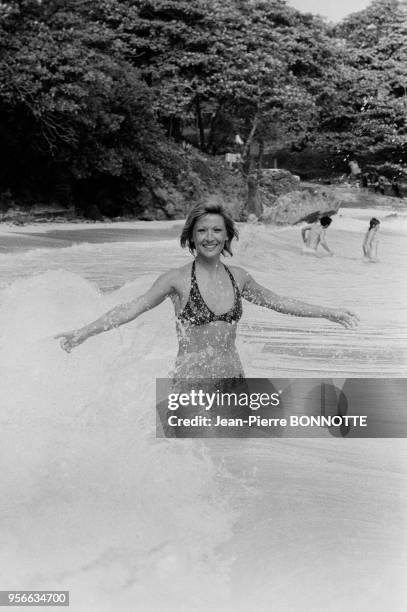 Marlène Jobert en vacances à La Jamaique en février 1972, Jamaique.