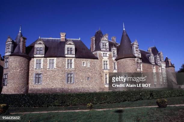 Château, forteresse médiévale remaniée à la Renaissance, en novembre 1999 à Châteaubriant, France.