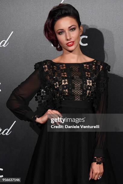 Delphine Wespiser attends the Chopard Gentleman's Night during the 71st annual Cannes Film Festival at Martinez Hotel on May 9, 2018 in Cannes,...