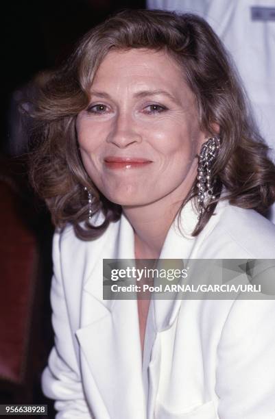 Portrait de Faye Dunaway lors du Festival de Cannes en mai 1987, France.