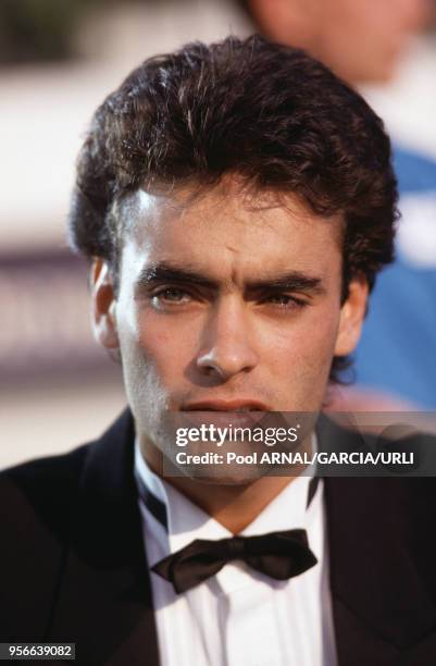 Portrait de Anthony Delon lors du Festival de Cannes en mai 1987, France.