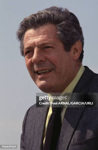 Portrait de Marcello Mastroianni lors du Festival de Cannes en mai 1987, France.