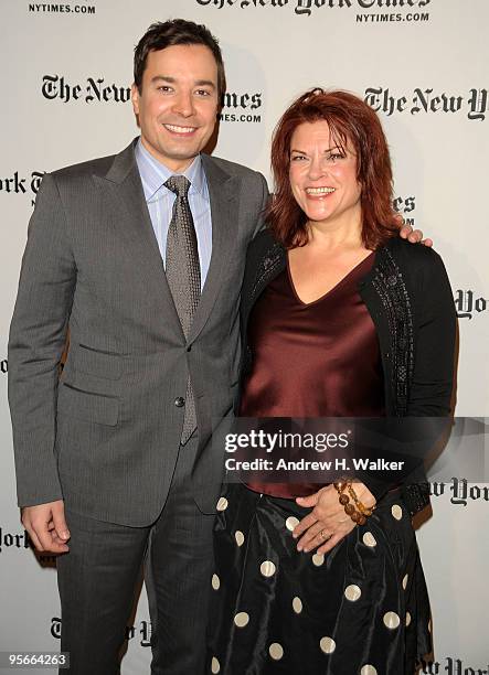 Television personality Jimmy Fallon and singer Rosanne Cash attend the 9th Annual New York Times Arts & Leisure Weekend at The Times Center on...