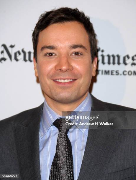 Television personality Jimmy Fallon attends the 9th Annual New York Times Arts & Leisure Weekend at The Times Center on January 8, 2010 in New York...