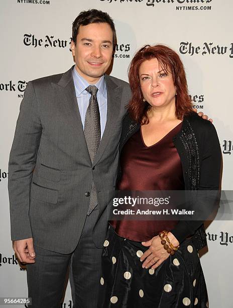 Television personality Jimmy Fallon and singer Rosanne Cash attend the 9th Annual New York Times Arts & Leisure Weekend at The Times Center on...