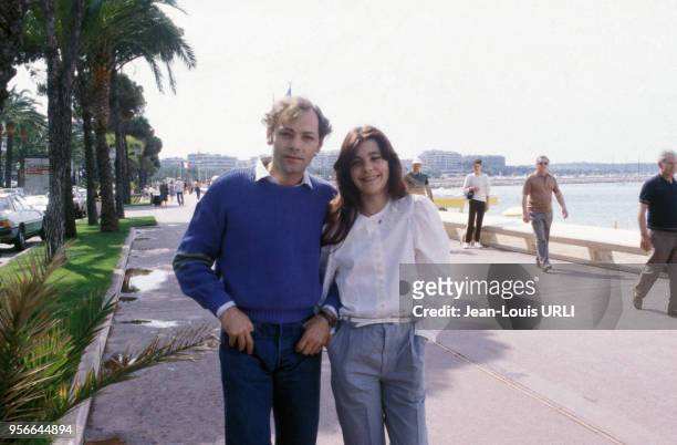 Portraits de Patrick Dewaere et Ariel Besse pour le film 'Beau Père' lors du Festival de Cannes en mai 1981, France.