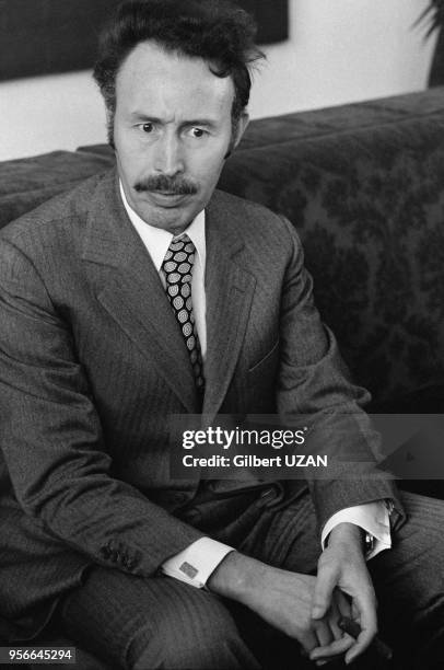 Le président algérien Houari Boumédiène lors du sommet de l'OPEP à Alger en mars 1975, Algérie.